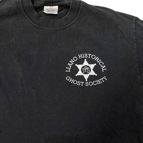 LLANNO Historical Ghost Society Mens Crew Neck Tee Short Sleeve Black SZ Medium - Picture 3 of 5